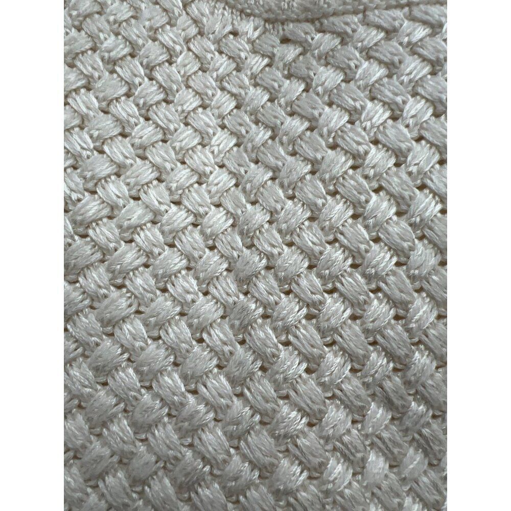 Banana Republic Women Ivory Basket Weave Long Sleeve Sweater Size M - Picture 7 of 9